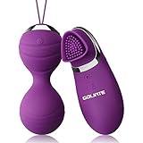 GOLIATE Dalia Ultimate 4 in 1 Geisha Balls, Vibrating Egg, Clitoral Stimulator, Perineum - Best Sex toy / Vibrator for Women and Couples: 10 Modes, Silicone, Waterproof, Discreet, Rechargeable