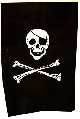 Birthday Party Palace Party Decoration Pirate Flags Skull Pack of 1, 40 x 60 cm, Black