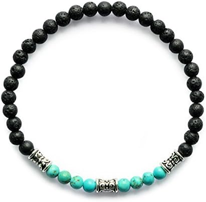 Women's Turquoise Reiki Chakra Stretchy Beads Bracelet Tiny Natural Stone Beaded Mala Gift Bracelet