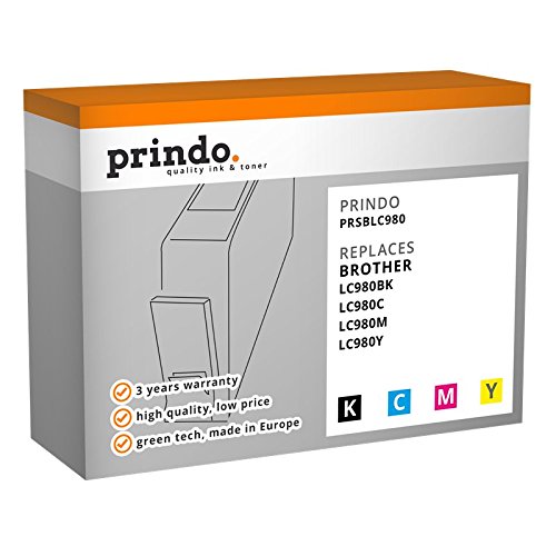 kompatibel mit Brother LC980VALBPDR (LC-980bk + LC-980c + LC-980m + LC-980y) Prindo PRSBLC980 (374829)