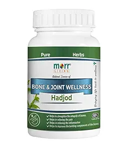 Morr Living Hadjod (Cissus quadrangularis) Joint Wellness - Contains Extract, 500mg - 60 Tablets