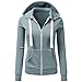 Produktbild TianWlio Mäntel Frauen Weihnachten Damen Mantel Langarm Strickjacke Jacke Outwear Herbst Winter Warmer Einfarbig mit Kapuze Reißverschluss Lässiger Sportmantel
