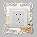 Produktbild Lichtschalter Aufkleber, Acrylspiegel Schalter Aufkleber Foto Display Rahmen Mode Silber Acryl 3D Vinyl Aufkleber
