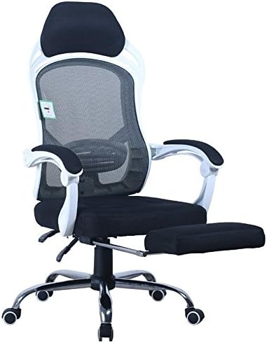 Mesh High Back Computer Swivel Office Chair with Footrest and Headrest,Ergonomic Design Reclining Desk Chair ,Tlit Lock ,45 Degree Recline (Black)