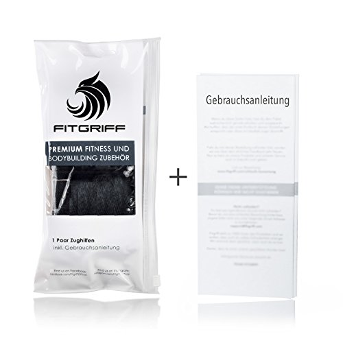 Profi Zughilfen (gepolstert) von FITGRIFF – 60cm für Krafttraining, Bodybuilding und Fitness – für Frauen und Männer – 2 Jahre Gewährleistung - 7