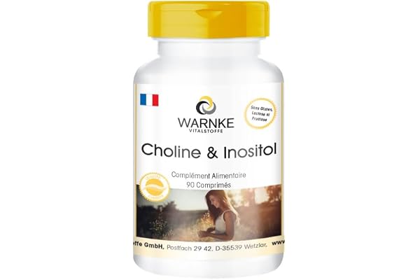 Choline avec inositol - végétalien - 90 comprimés | Warnke Vitalstoffe - Qualité des pharmacies allemandes