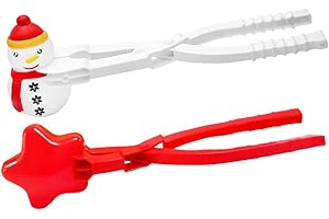 Sheinly Snowball Mold Maker Snowball Maker Toys Kids Snowball Maker Clips Girls Boys Snowball Maker Tool Star and Snowman Shape Outdoor Winter Snowball Fight Maker Tool Clip Xmas Stocking Fillers