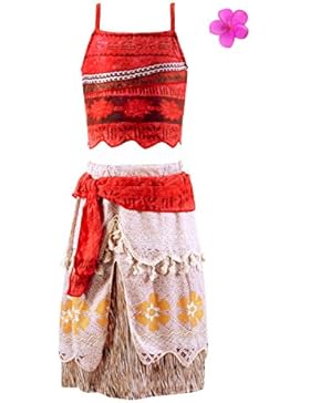 Viniolves kleines Mädchen Kleid Adventure Outfits Prinzessin Vaiana Kostüme Party Kleid