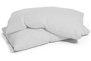 ‎SLEEPWISE SLEEPWISE 2er Set Premium Kissenbezug 40 x 80 cm, ÖKO-TEX Kopfkissenbezug mit verdecktem Reißverschluss, Pflegeleicht, Atmungsaktiv, Superweicher Kopfkissenbezug 40x80, Weiß