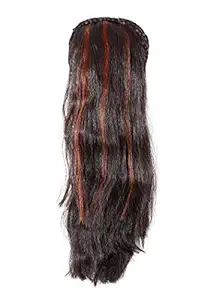 Honbon Strate Long Simple and Sober Wig for Women And Girls, Hair Extension 16-18 Inches (Brown)