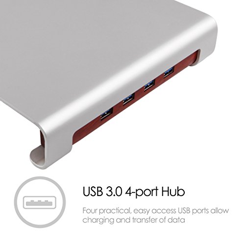 Desire2 View My Screen At Home USB Aluminium Riser Stand For iMac, Macbook, Laptop, Notebook and PC