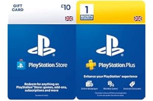 PSN Card 10 GBP Wallet Top Up (Download Code - UK account) + PlayStation Plus: 1 Month Membership (Download Code - UK Account