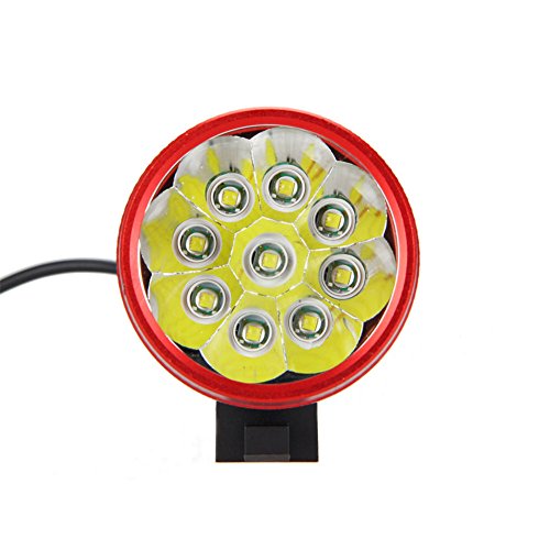 FIVEFIRE 18000LM 9x CREE XM-L T6 wasserdicht Fahrradlicht , Scheinwerfer, Kopflampen, Stirnlampe, Fahrrad Vorderes Leuchtturm, 3 Modes mit 6 x 18650 Akku-Ladegerät - 6