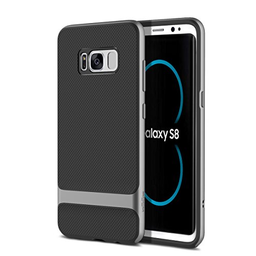 Funda Samsung Galaxy S8 ROCK Royce S8 Case  Antideslizante  Netted Texturizado  Doble Capa  Dos Colores  PC TPU  Agujero Honda para Samsung Galaxy S8 5 8 inch  - Gris