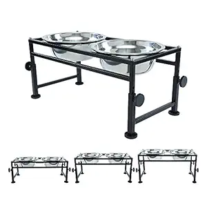 FOREYY Adjustable Raised Pet Bowls(Medium)