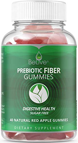 BeLive suplemento prebiótico gomitas de fibra sin azúcar para los niños y los adultos de 40 recuento