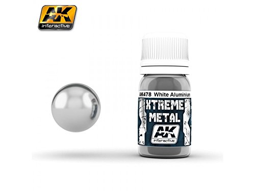 AK Interactive 30ml Extreme Metal Paints White Aluminium # 478