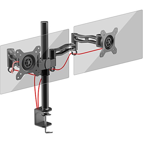 Duronic DM352 Monitor-Tischhalterung für zwei LCD/LED Computer Bildschirme / Fernsehgeräte mit Neig und Rotierfunktion