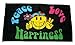 Produktbild Flagge / Fahne Peace Love Happiness 90 x 150 cm FLAGGENMAE®
