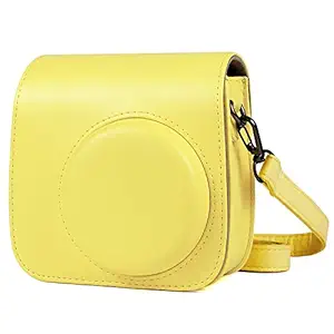 CAIUL Compatible Mini 9 Groovy Camera Case Bag for Fujifilm Instax Mini 8 8+ 9 Camera - Lemon Yellow