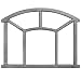 Produktbild Fenster grau Stallfenster Eisenfenster Scheunenfenster Eisen 58cm Antik-Stil (m)