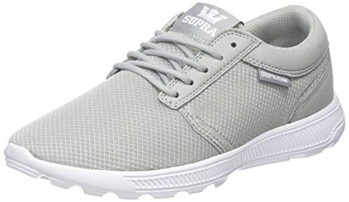Supra Hammer Run, Scarpe da Skateboard Unisex - Adulto, Grigio (Grey/White-White-M 46), 38 EU