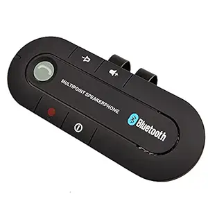 Rambot Multipoint Portable Wireless Bluetooth Hands-Free Car Bluetooth Kit with Sun Visor Magnetic Clip Compatible with 6s and j7 pro, Mobile