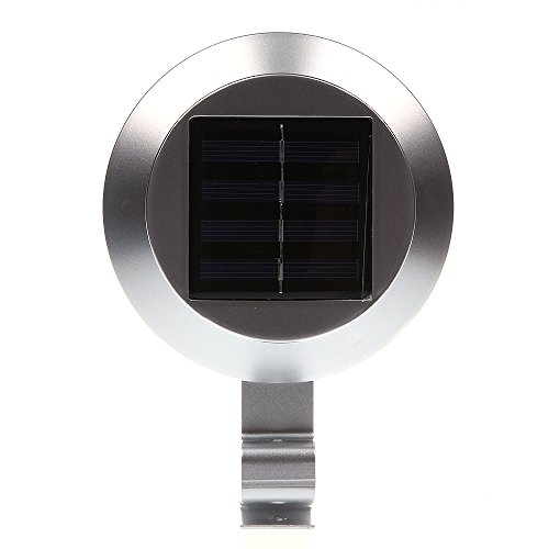 Minidiva Solar Zaun Licht mit 3 LEDs – Garten Solarleuchte für Haus, Zaun, Garten, Garage und Gehweg Beleuchtung 1.2V/1200mAh AA Ni-MH(Weiß) - 5