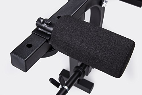 Hop-Sport zusammenklappbare Hantelbank HS-1055 mit Butterfly und Beincurler Inkl. Guss Gewichte 61 kg – 129 kg zur Wahl Lang- , Curl- & Kurzhantelstange - 4