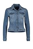 Hellblaue Jeansjacke mit Stonewashed-Verarbeitung und grauen Metallnieten