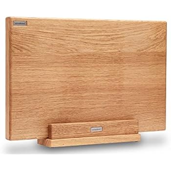 Schneidboard Eiche Inkl. Halter - Großes Design Schneidebrett Aus Holz