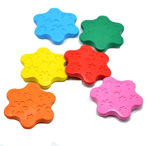 Snowfake Shape Children's Crayons Set No Toxic Wax Colouring Drawing Maker For Toddlers Kids (6 PCS)