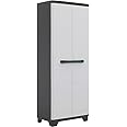 Kis 9726000 0616 02 “Linear Utility” Plastic Cupboard, Light Grey/Black