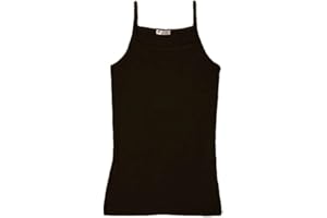 JADEA - Canottiera Bambina Spalla Stretta in Tinta Unita in Cotone Elasticizzato