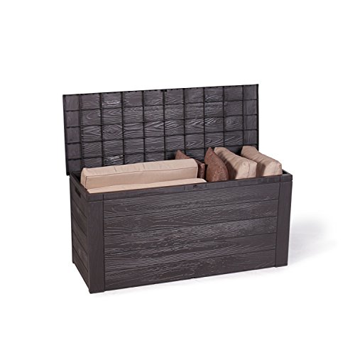 Vanage Aufbewahrunsgboxen Auflagen / Kissen / Aufbewahrungsbox WOODY, circa 120 x 45 x 60 cm, anthrazit-braun - 7