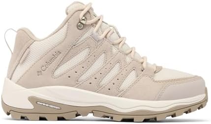 Columbia Redmond 4 Mid WP, Scarponi da Trekking ed Escursionismo a Vita Media, da Donna, Colore: Tortora Chiaro/Sabbia Chiara, 40