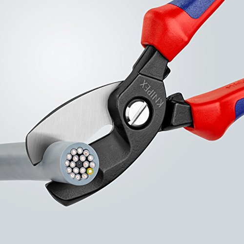 Knipex 95 12 200 Kabelschere mit Doppelschneide für Cu- und Al-Kabel - 4