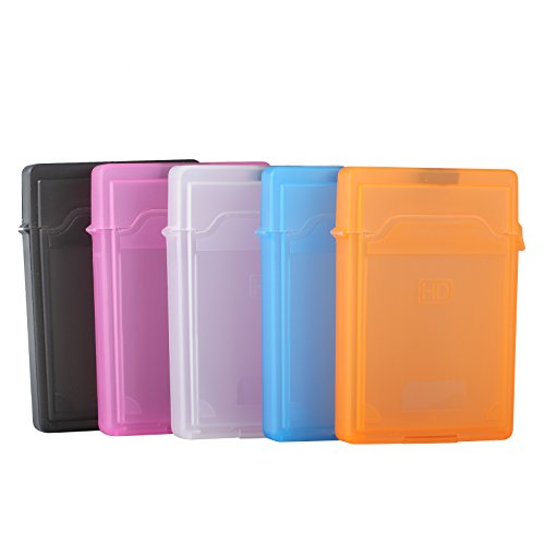 QUMOX 5pcs Farben 2.5″ Extern SATA Festplatten Gehäuse HDD Case Box Tasche TO - 3