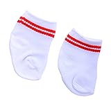 Material: Baumwollmischung Fenteer Süße Mini Puppen Socken Puppenzubehör für 18 Zoll Mädchen Puppen - Weiß #A