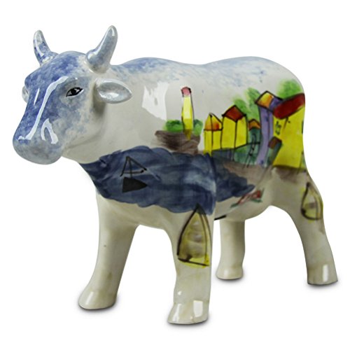 Preisvergleich Produktbild Dolomit Spardose Bunte Kuh Handbemalt Edles Dolomitrind Motivkuh Fischerdorf ...