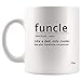 Produktbild Joke Uncle Mug - Best Uncles Aunt Coffee Cup Funcle Definition Funny Gift for Uncles Tall for Men Father's Day Brother | Joke Gift for Men Women