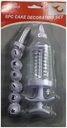 NEW 8PC ICING CAKE DECORATING TOOL SET CUPCAKE BISCUIT COOKIE 8 PC PEICE KIT SET PIPING SYRINGEMODLING TOOLS + 8 NOZZLES