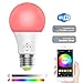 Produktbild HaoDeng Smart LED Lampe WIFI Beleuchtung, Sonnenuntergang/Sunset Wecker, dimmbar mit Amazon Alexa, Ifttt, Google Home Energiesparlampen, 16 Mio Farbige Leuchtmittel E27 Bulbs