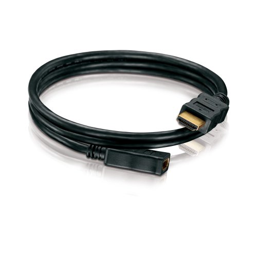 Sentivus ® HDMI Verlängerung 1m Kabel | High Speed + Ethernet, Full HD, ARC, 3D, CEC, 2-fach geschirmt | Verlängerungskabel, schwarz, 1 Meter - 3