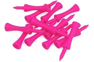 TRIXES 100 Golfpeggar – 60mm Rosa Plast – Castle Design | Klara färger, jämn uppställning, hållbart material, träningspass, banutrustning