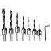 Produktbild KKmoon 7ST. 3mm - 10mm HSS 5 Flöte Kegelsenker Drill Bit Set Zimmerei REIBAHLE Fase Ende Fräsen Holzbearbeitung