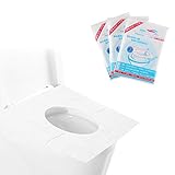 ➤ Alta calidad: Protector desechable wc, hecho de pulpa de madera pura, no tóxico y sin olor, alta transparencia, impermeable, tenacidad, resistente a rasgaduras, la mesa está diseñada con granulosidad, cómoda y seca al tacto, y no se adhiere a la piel después del uso.