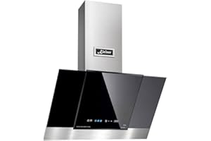 Kaiser AT 8438 F Eco | Grand Chef 80cm Cooker Hood | Black & Silver Wall Mounted Chimney Kitchen Extractor Fan