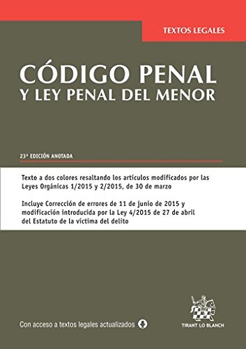 Download Código penal y ley penal del menor 23ª Ed. 2015 (Textos Legales)