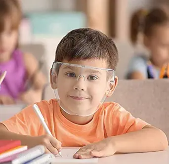 LEO SMALL face shield for Child | anti fog face shield | goggle face shield | clear shield transparent, non-breakable advanced face shield (PACK OF 1) KIDS_FC_9